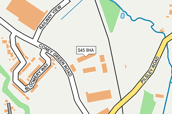 S45 9HA map - OS OpenMap – Local (Ordnance Survey)