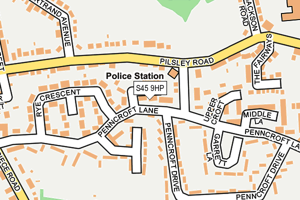 S45 9HP map - OS OpenMap – Local (Ordnance Survey)