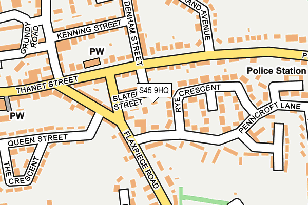 S45 9HQ map - OS OpenMap – Local (Ordnance Survey)