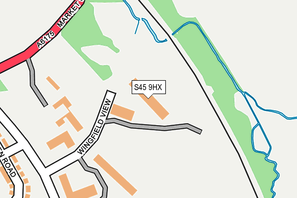 S45 9HX map - OS OpenMap – Local (Ordnance Survey)