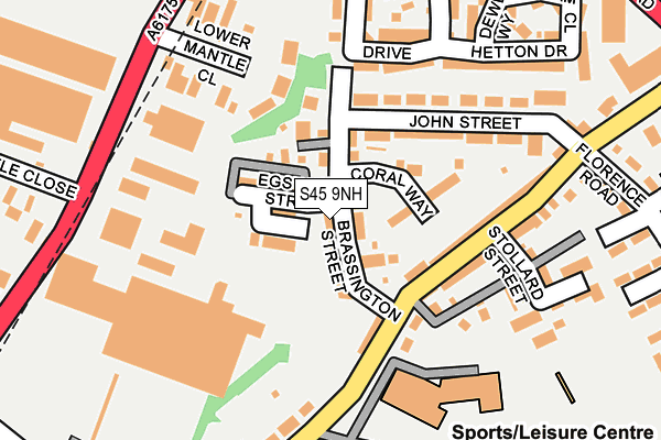 S45 9NH map - OS OpenMap – Local (Ordnance Survey)