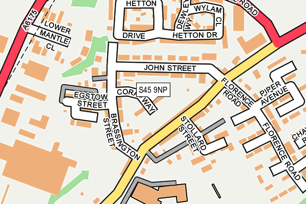 S45 9NP map - OS OpenMap – Local (Ordnance Survey)