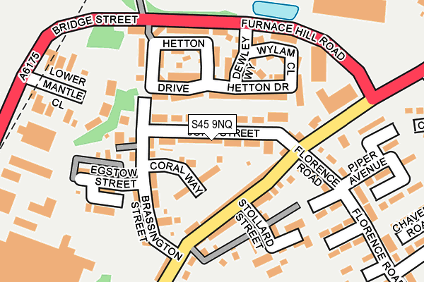 S45 9NQ map - OS OpenMap – Local (Ordnance Survey)