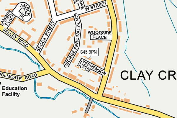 S45 9PN map - OS OpenMap – Local (Ordnance Survey)