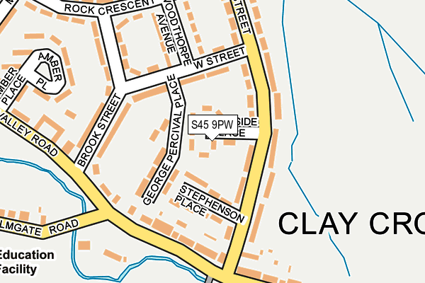 S45 9PW map - OS OpenMap – Local (Ordnance Survey)