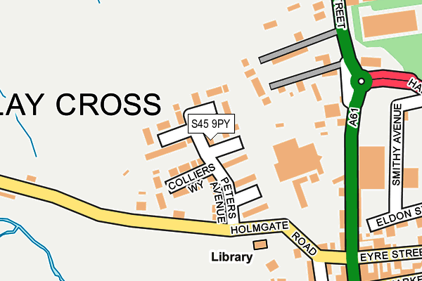 S45 9PY map - OS OpenMap – Local (Ordnance Survey)