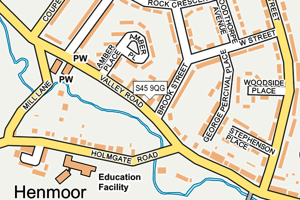 S45 9QG map - OS OpenMap – Local (Ordnance Survey)