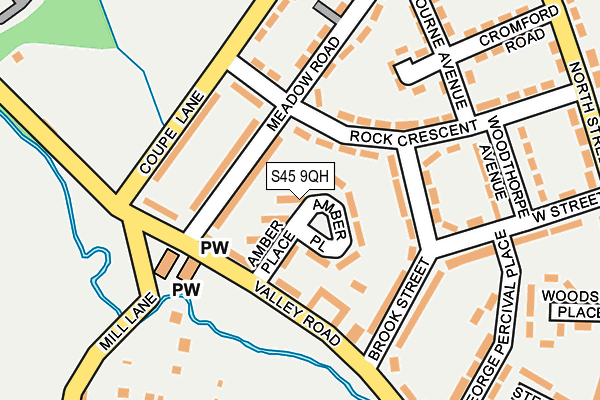 S45 9QH map - OS OpenMap – Local (Ordnance Survey)