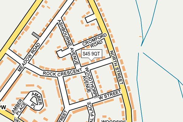 S45 9QT map - OS OpenMap – Local (Ordnance Survey)