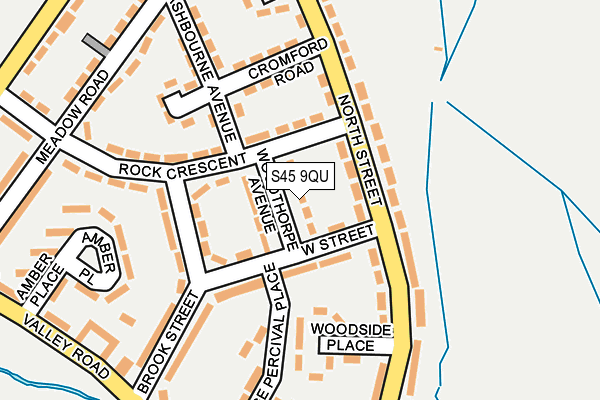 S45 9QU map - OS OpenMap – Local (Ordnance Survey)