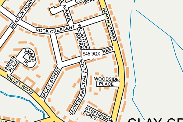 S45 9QX map - OS OpenMap – Local (Ordnance Survey)