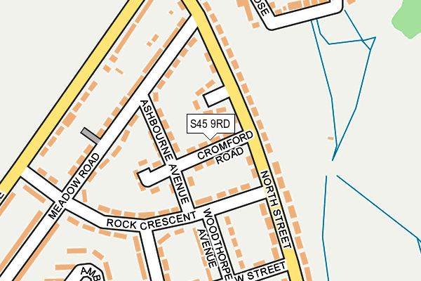 S45 9RD map - OS OpenMap – Local (Ordnance Survey)