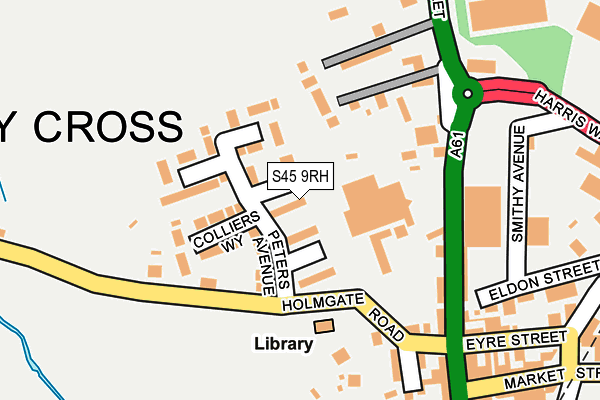 S45 9RH map - OS OpenMap – Local (Ordnance Survey)