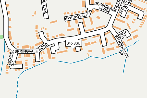 S45 9SU map - OS OpenMap – Local (Ordnance Survey)