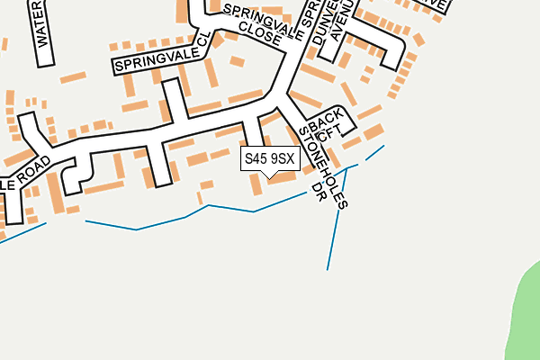 S45 9SX map - OS OpenMap – Local (Ordnance Survey)
