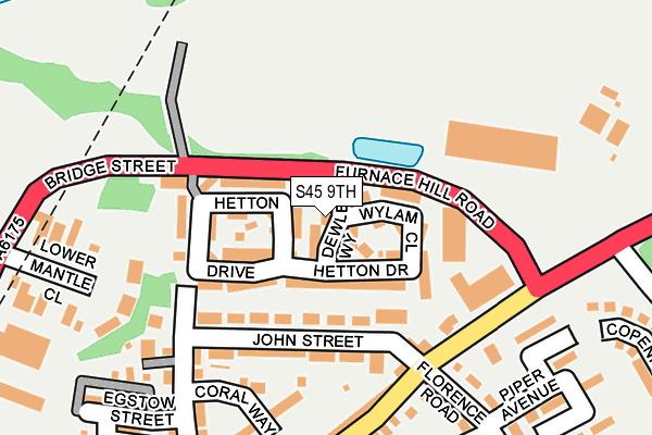 S45 9TH map - OS OpenMap – Local (Ordnance Survey)