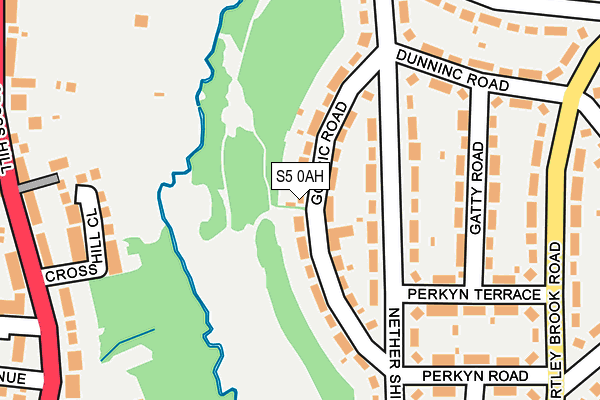 S5 0AH map - OS OpenMap – Local (Ordnance Survey)