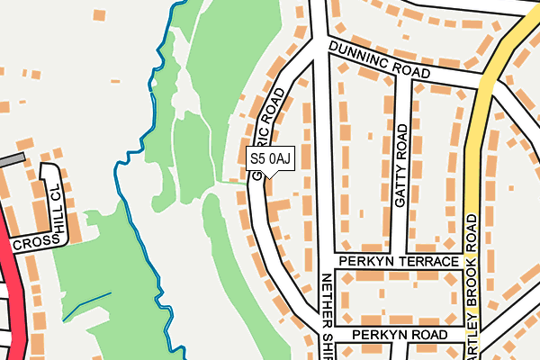 S5 0AJ map - OS OpenMap – Local (Ordnance Survey)
