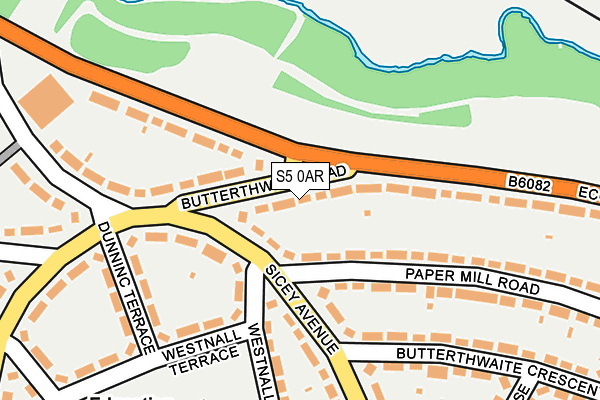S5 0AR map - OS OpenMap – Local (Ordnance Survey)