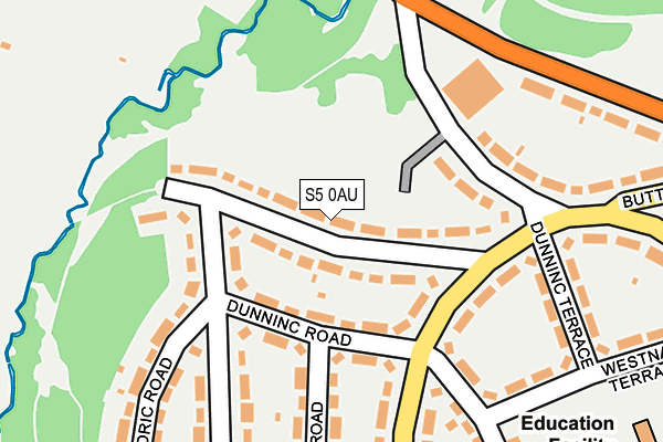 S5 0AU map - OS OpenMap – Local (Ordnance Survey)