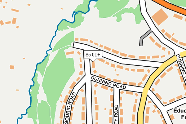 S5 0DF map - OS OpenMap – Local (Ordnance Survey)