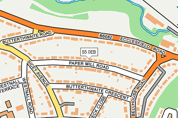 S5 0EB map - OS OpenMap – Local (Ordnance Survey)