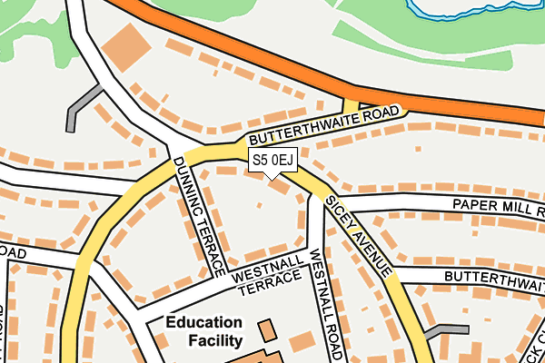 S5 0EJ map - OS OpenMap – Local (Ordnance Survey)