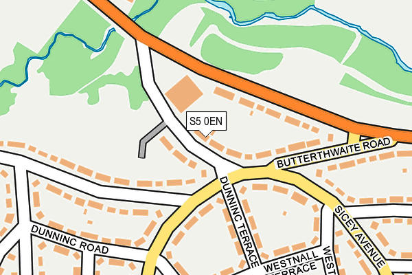 S5 0EN map - OS OpenMap – Local (Ordnance Survey)