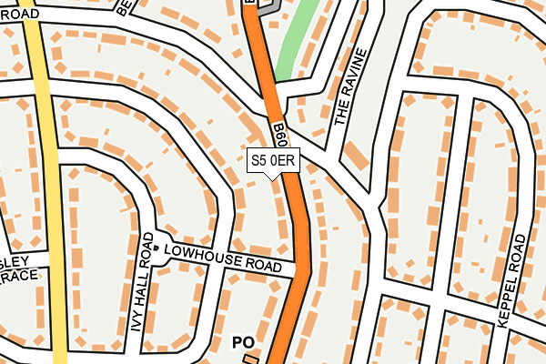 S5 0ER map - OS OpenMap – Local (Ordnance Survey)