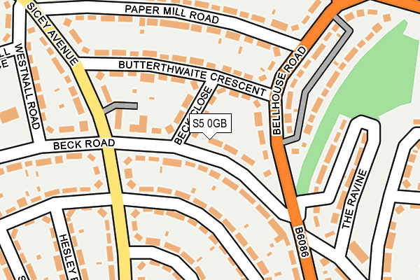 S5 0GB map - OS OpenMap – Local (Ordnance Survey)