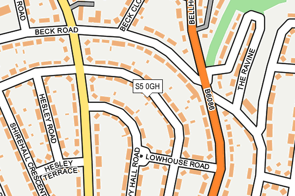 S5 0GH map - OS OpenMap – Local (Ordnance Survey)