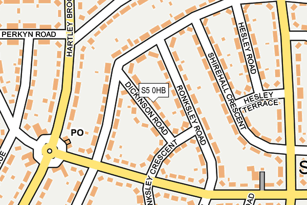 S5 0HB map - OS OpenMap – Local (Ordnance Survey)