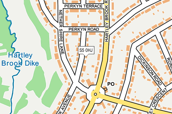 S5 0HJ map - OS OpenMap – Local (Ordnance Survey)