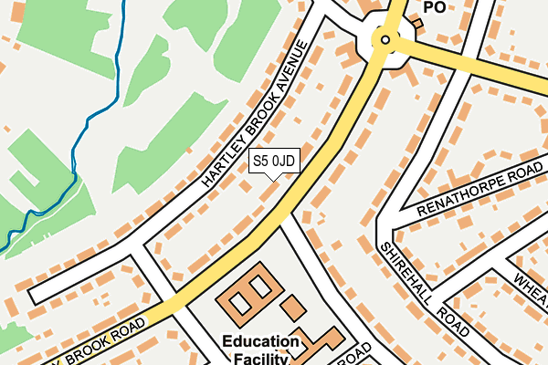 S5 0JD map - OS OpenMap – Local (Ordnance Survey)