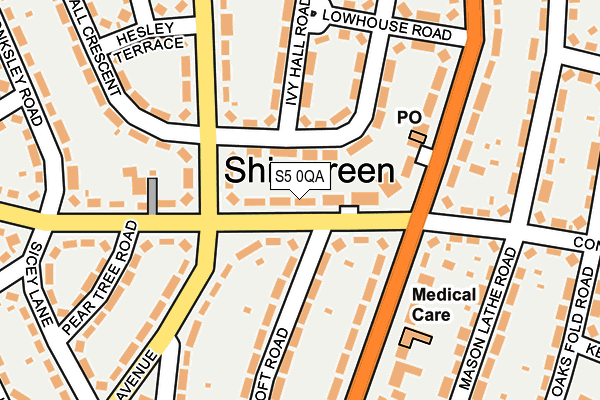 S5 0QA map - OS OpenMap – Local (Ordnance Survey)
