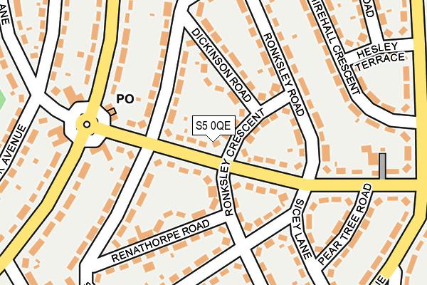 S5 0QE map - OS OpenMap – Local (Ordnance Survey)