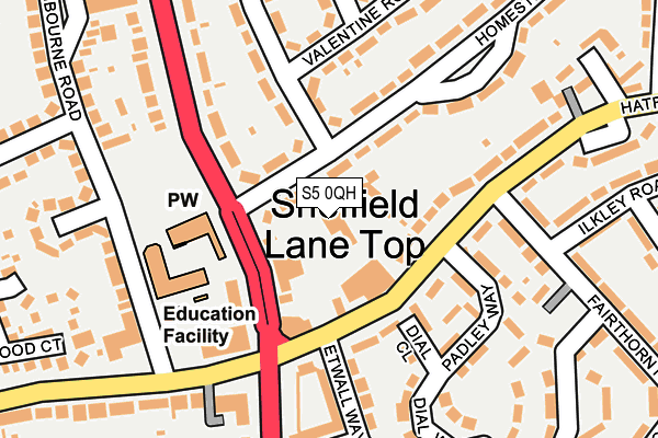 S5 0QH map - OS OpenMap – Local (Ordnance Survey)