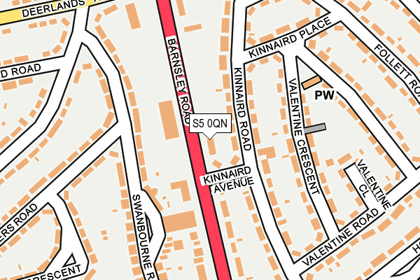S5 0QN map - OS OpenMap – Local (Ordnance Survey)
