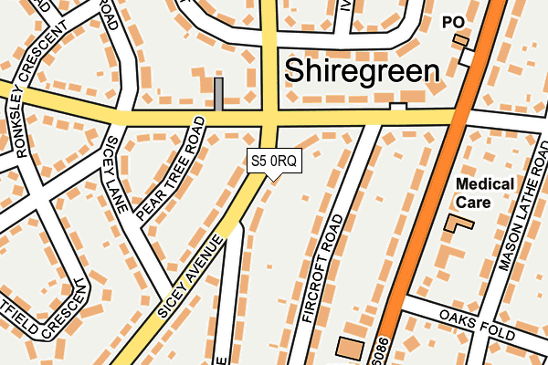 S5 0RQ map - OS OpenMap – Local (Ordnance Survey)