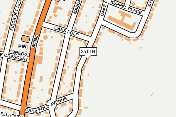 S5 0TH map - OS OpenMap – Local (Ordnance Survey)