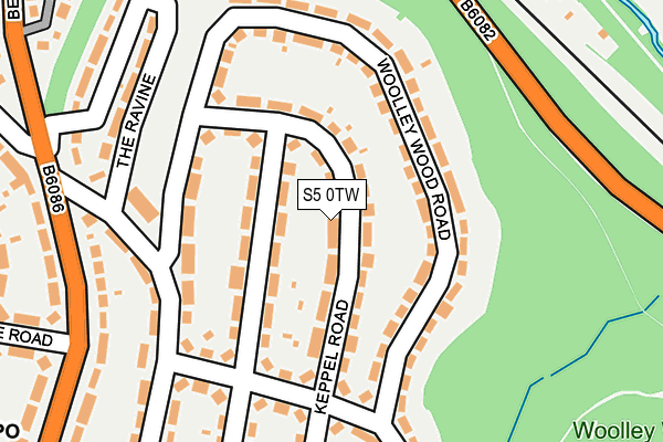 S5 0TW map - OS OpenMap – Local (Ordnance Survey)