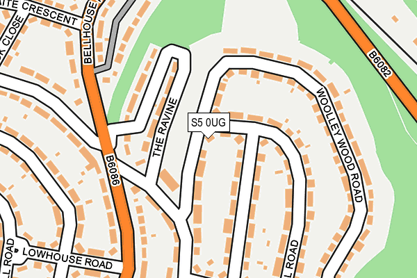 S5 0UG map - OS OpenMap – Local (Ordnance Survey)