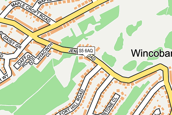 S5 6AQ map - OS OpenMap – Local (Ordnance Survey)