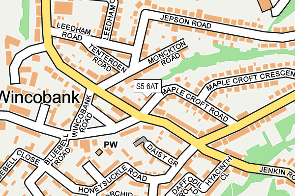 S5 6AT map - OS OpenMap – Local (Ordnance Survey)