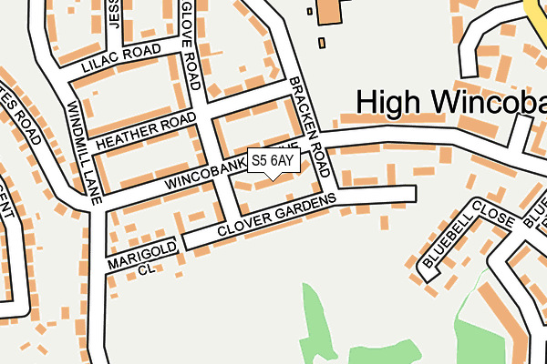 S5 6AY map - OS OpenMap – Local (Ordnance Survey)