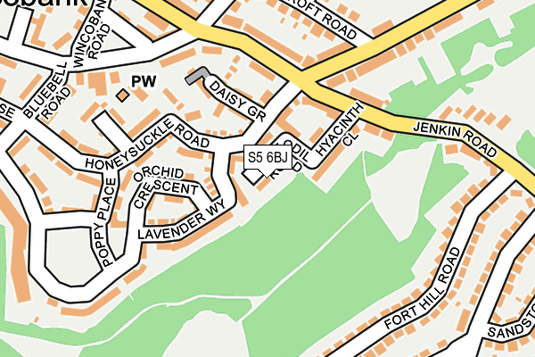 S5 6BJ map - OS OpenMap – Local (Ordnance Survey)
