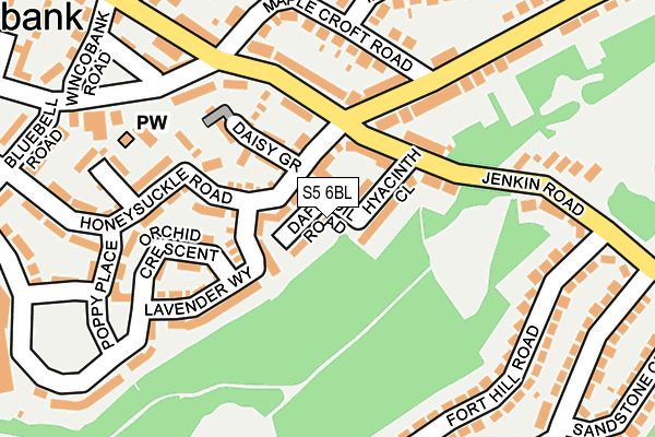 S5 6BL map - OS OpenMap – Local (Ordnance Survey)