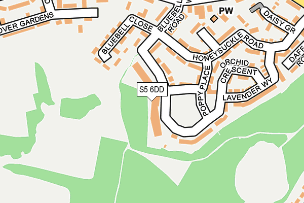 S5 6DD map - OS OpenMap – Local (Ordnance Survey)
