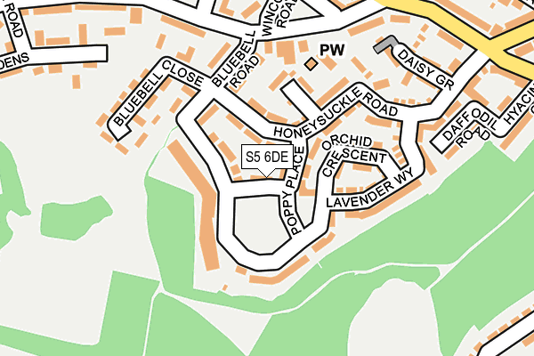 S5 6DE map - OS OpenMap – Local (Ordnance Survey)
