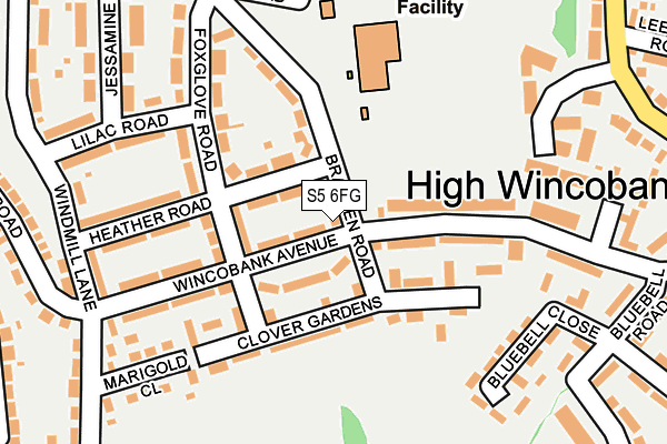 S5 6FG map - OS OpenMap – Local (Ordnance Survey)